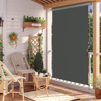 رولر بیرونی کور پرده سایه آویزان با پودر پوشش بادبادک پایان 160 * 250cm